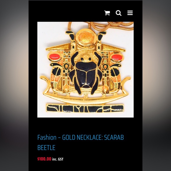 Egyptian revival scarab charm - Picture 3 of 4